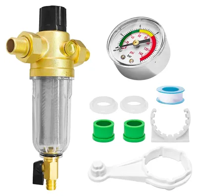 Druckregler mit Manometer und Siebfilter, 1 Zoll, Messing