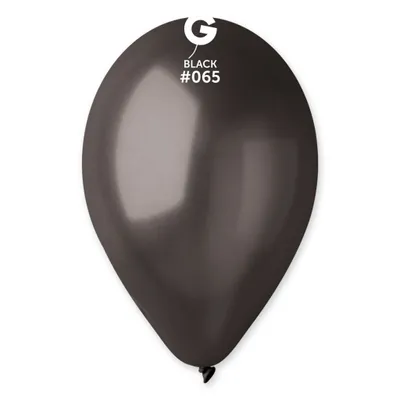 Obrázek produktu pro Černé metalické balóny 25 cm, 100 kusů