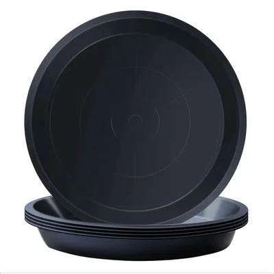 Immagine prodotto di Omgoods - Set di 5 sottovasi neri per piante, diametro 30 cm