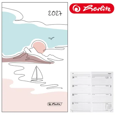 Produktbild von Herlitz Buchkalender Slimtimer For me 2027, Jahr / Motiv:2027 / Boot