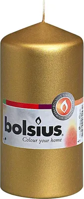 Produktbild von BOLSIUS Stumpenkerze 12x5,8cm gold
