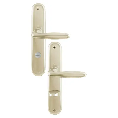 Produktbild von Hoppe Verona Langschildgarnitur Aluminium F2 Neusilber 1510/273P, Bad / WC