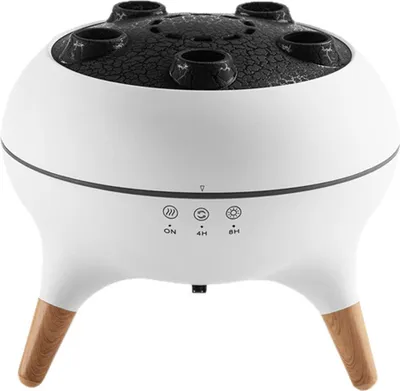 Produktbild von Flammen-Aroma-Diffusor, 250-ml-Luftbefeuchter, geeignet für Schlafzimmer, 2 Sprühmodi, 7 Farblichter, LED-Licht und Timerfunktion.