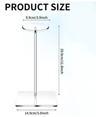 Zdjęcie produktu dla Stojak na kapelusze - Akrylowy - 30 cm - 2 sztuki - Przezroczysty