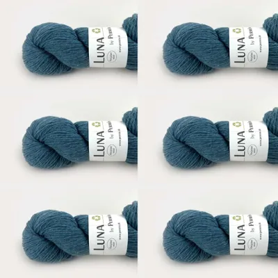 Obrázok produktu pre 6x Luna od Permin – 100 % recyklovaná česná vlna (bez mulesingu a s certifikátom Öko-Tex) (10 petrol)