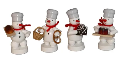 Produktbild von Winterdekoration Schneemann Bäckerquartett Höhe 8cm