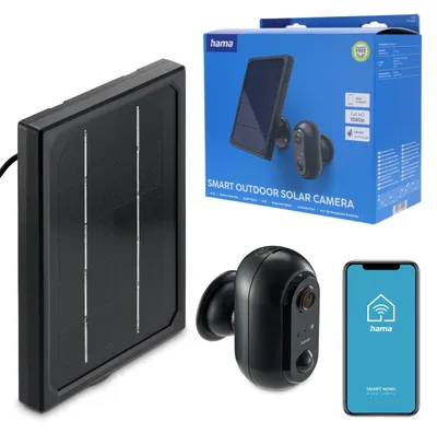 Produktbild von Hama Überwachungskamera (WLAN Kamera f. außen mit Akku u. Solar, Outdoor Kamera