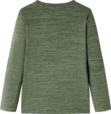 Produktbild von vidaXL Kinder-Langarmshirt Khaki Melange 104