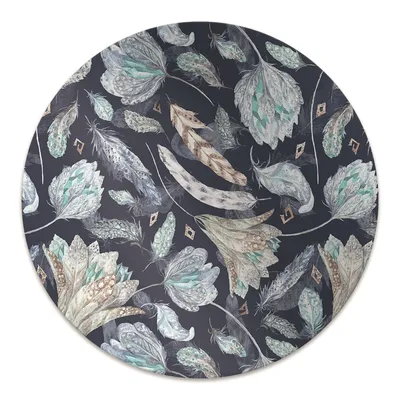 Obrázek produktu pro Kulatá ochranná podložka pod podlahu - Ochranná podložka pod židli - Podložka pod podlahu - 140x100 cm - Boho