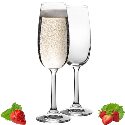 Produktbild von PLATINUX Sektgläser 150ml (max. 180ml) Sektkelche aus Crystalline Glas Proseccogläser Set 2-Teilig Spülmaschinenfest
