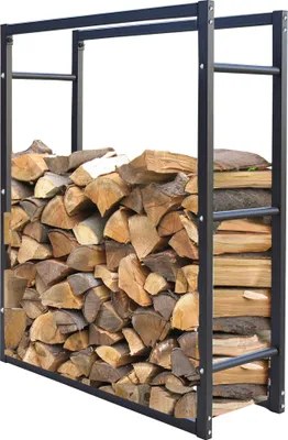 Produktbild von Metall Kaminholzstand 90x25x90cm Kaminholzlager Metallregal Stapelhilfe