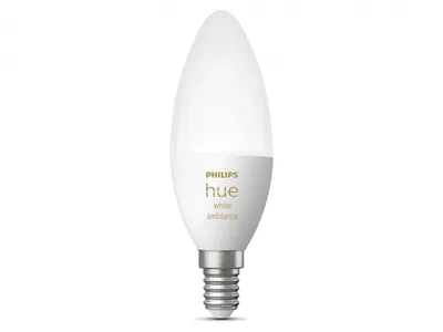 Produktbild von Philips Hue White ambience E14 Lampe Kerze - 470lm, Intelligentes Leuchtmittel, Bluetooth/Zigbee, Weiß, LED, E14, B39
