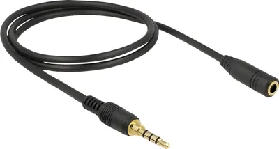 Produktbild von DeLOCK 85629, 3.5mm, Männlich, 3.5mm, Weiblich, 1 m, Schwarz