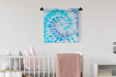 Produktbild von MuchoWow® Wandteppich Wandbehang Sommer - Krawattenfärbung - Blau 60x60 cm Tapisserie Dekoration Wandtuch - Dekorationen - Wand Decke