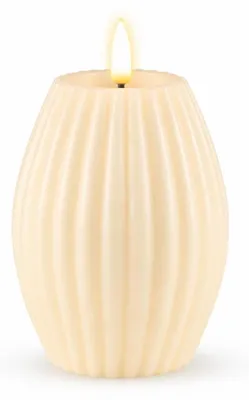 Obrázok produktu pre LED drážkovaná sviečka 7,5 x 10 cm