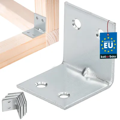 Immagine prodotto di KOTARBAU® Set da 12 angolari per scaffali 30x30x30 mm Angolari per carichi pesanti Angolari di battuta Angolari metallici rinforzati Elementi di collegamento per l'edilizia Acciaio zincato