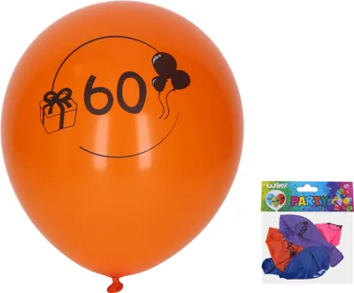 Immagine prodotto di Pallone gonfiabile da 30 cm - set di 5, con il numero 60