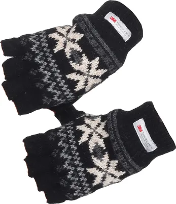 Produktbild von Halbfinger Handschuh  mit Norweger Muster Thinsulate für Damen