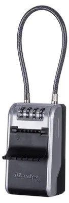 Produktbild von Master Lock Großer Schlüsselkasten mit Code, Schlüsseltresor für Immobilienverwalter, die Mieter und Gäste bedienen, Zahlenschloss mit abnehmbarem Kabel für den Innen- und Außenbereich, 5482EC