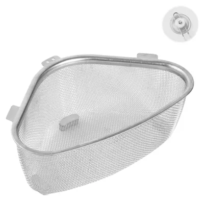 Produktbild von Wasserfilterkorb für Spülbecken, Hängender Edelstahlkorb für die Küche, Zum Abtropfen von Abfällen und Reinigen von Obst, Maße 22 x 17 x 8 cm