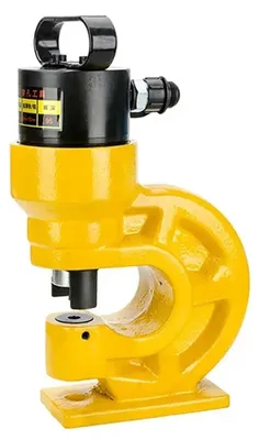 Immagine prodotto di Punzonatrice idraulica - Utensile di punzonatura CH-60 - Forza di pressatura 31T - Per lamiera d'acciaio, barre di rame, alluminio e acciaio inossidabile - Giallo