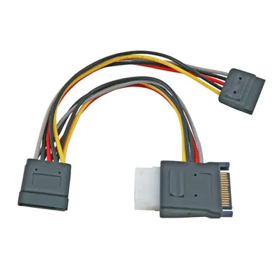 Image de EFB K5347.015 EFB SATA Stromkabel,SATA+5,25"auf SATA,St.+Bu.-2xSt.,0,15m