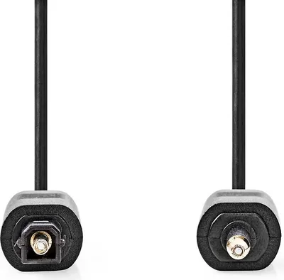 Produktbild von Nedis Optisches Audiokabel - Toslink Stecker - Mini-Toslink - 1.00 m - Rund - PVC - Schwarz - Label