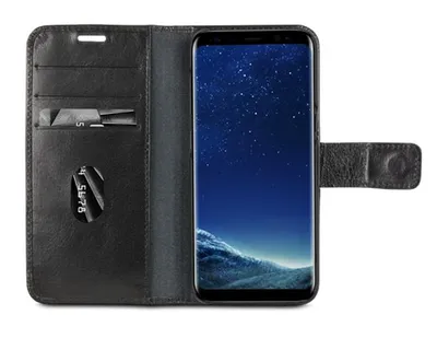 Image de dbramante1928 Copenhagen 2 Flip/Wallet-Cover Etui en cuir véritable pour Samsung Galaxy S8 noir