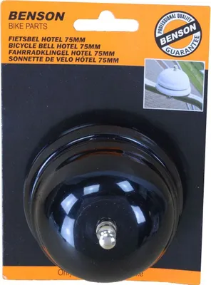 Produktbild von Fahrradglocke Hotel Maxi Fahrradklingel Ø7,5cm Metall 4 Farben XL, Farbe:schwarz