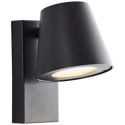 Produktbild von Außenwandlampe, 17 x 11 x 11 cm, GU10, Metall/Kunststoff, schwarz