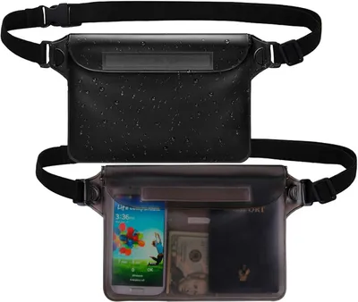 Produktbild von Wasserdichte Handyhülle 2er Set schwarz Tasche für Strand Urlaub Wassersport, H076