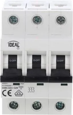 Produktbild von Leitungsschutzschalter 3P C 25A 6kA AC KMB6-C25/3 VDE 23148