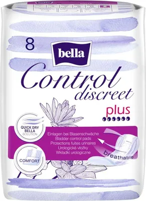 Image de Bella Control Discreet Super paquet de 8 serviettes d'urologie