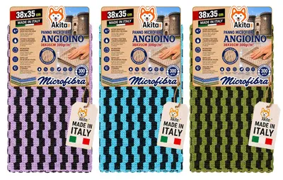 Immagine prodotto di Akitaink 3 Panni in Microfibra Angioino 38x35 cm