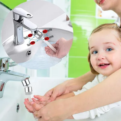 Obrázok produktu pre Úsporný nástavec na vodovodný kohútik (nerezová oceľ) Nástavec na vodovodný kohútik / prípojka na vodovodný kohútik - žeriavový nadstavec