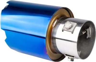 Produktbild von AMiO 04066 Auspuffblende Endrohr Blende Verbrannt Blau Edelstahl