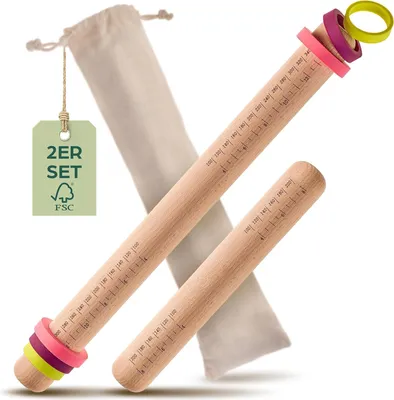 Produktbild von Holz Teigroller Set 2teilig