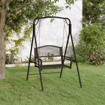 Produktbild von vidaXL Hollywoodschaukel 124 cm Schwarz Stahl