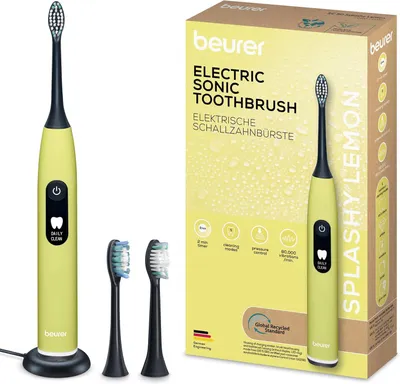 Productafbeelding van Elektrische tandenborstel met 5 standen, 80.000 vibraties, display, druksensor, 22 dagen batterijduur en 2 opzetborstels