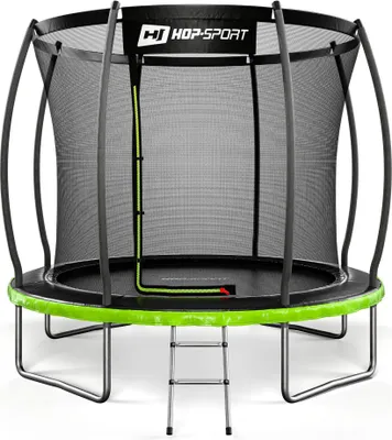 Produktbild von Hop-sport Záhradná trampolína 8ft (244cm) pumpkin - čierno/zelená s vnútornou sieťou