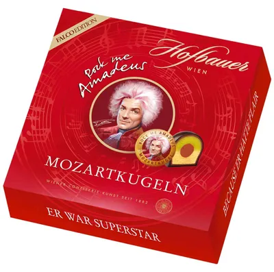 Produktbild von Hofbauer Wien Mozartkugeln Falco Edition 200g
