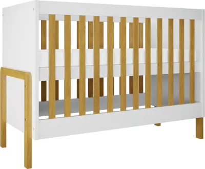 Produktbild von Weißes Kinderbett VICTOR mit verstellbarem Gitter