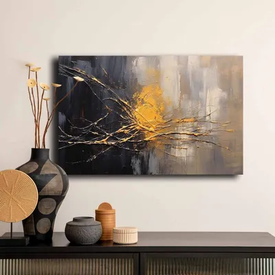 Produktbild von Wallity, 4570GSC-008, Dekorative Leinwandmalerei, Mehrfarbig, 100 % LEINWAND, 45 x 70 cm