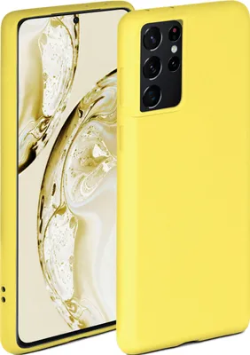 Produktbild von Soft-Case für Samsung Galaxy S21 Ultra, Farbe:Melonengelb