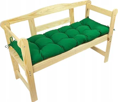 Produktbild von Gartenbankkissen, Grün, 180x40x8, Gartenkissen, Gartensitzkissen, Outdoorkissen, Gartenkissen