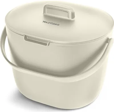 Produktbild von YourCasa Biomülleimer Küche 6L - Komposteimer Küche für alltäglichen Biomüll Behälter Spülmaschinenfest - Geruchsdicht mit Sieb & ergonomischen Griff