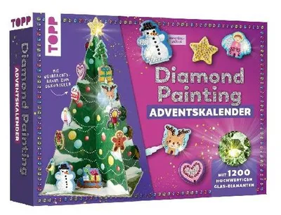 Produktbild von Weihnachtszauber - Der Diamond-Painting-Adventskalender. Mit Material und Werkzeug für 24 Baumanhänger