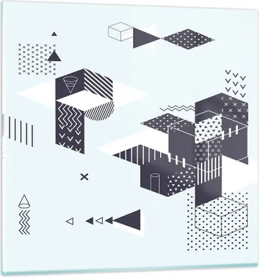 Produktbild von Bilder auf glas - Abstraktion modern - 40x40cm - Glasbilder - Wandbilder - Kunstdruck - zum Aufhängen bereit - Wanddekoration aus Glas - Glas Bilder - Wandbild auf Glas - Einteilig - GAC40x40-3817