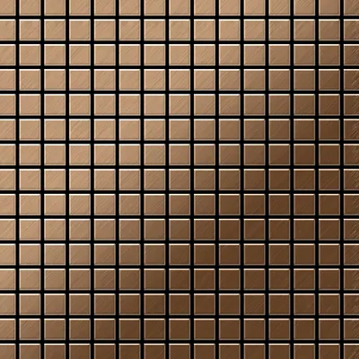 Produktbild von Mosaik Fliese massiv Metall Titan gebürstet kupfer 1,6mm stark Mosaic-Ti-AB