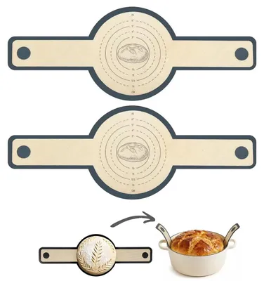 Silikon-Backmatte für Dutch Oven, 2 Stück, mit langen Griffen